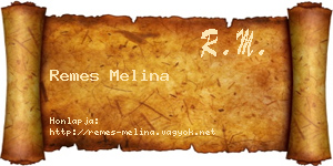 Remes Melina névjegykártya